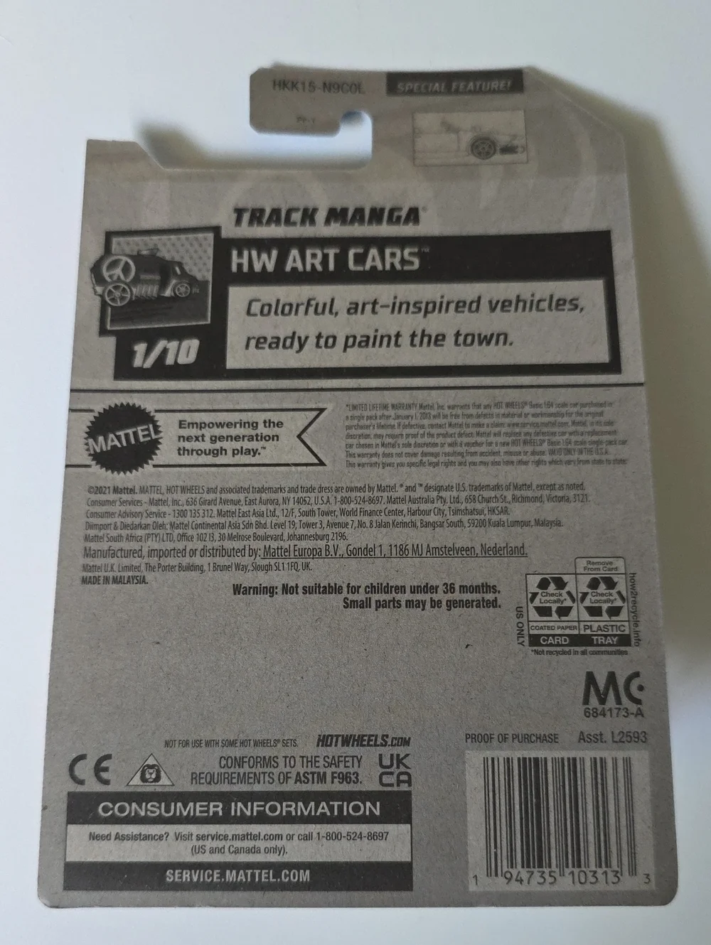 Hot Wheels Art Cars - Datsun, Driftsta, Dodge Dart, Manga, Delorean, Mini Van